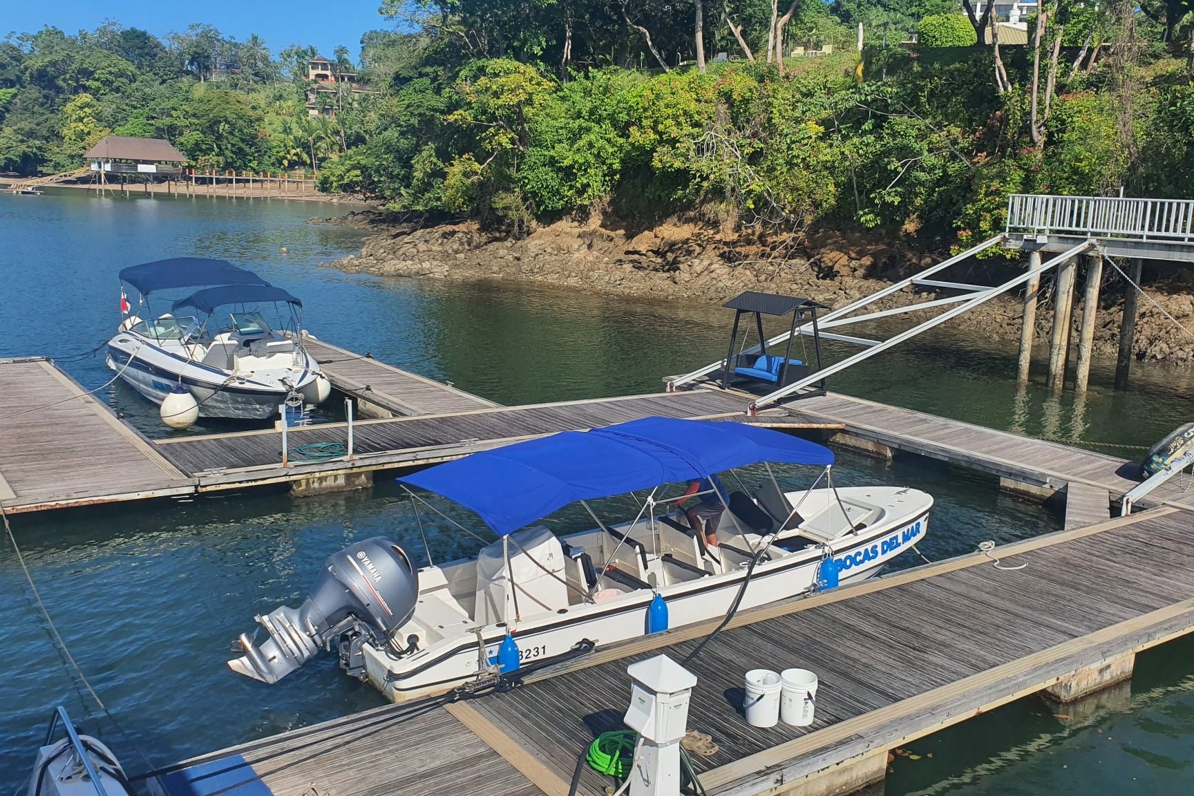 The private dock at Bocas del Mar Marina, gateway to the Gulf of Chiriquí